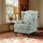 Fauteuil d'appoint moderne Erommy, fauteuil à dossier haut, canapé simple en tissu rembourré avec pieds en bois pour le salon