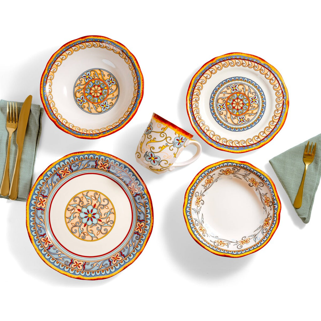 Service de table 16 pièces Euro Ceramica Duomo (service pour 4) - Style italien