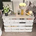 Commode double à 10 tiroirs pour chambre à coucher, commode blanche, grand espace de rangement