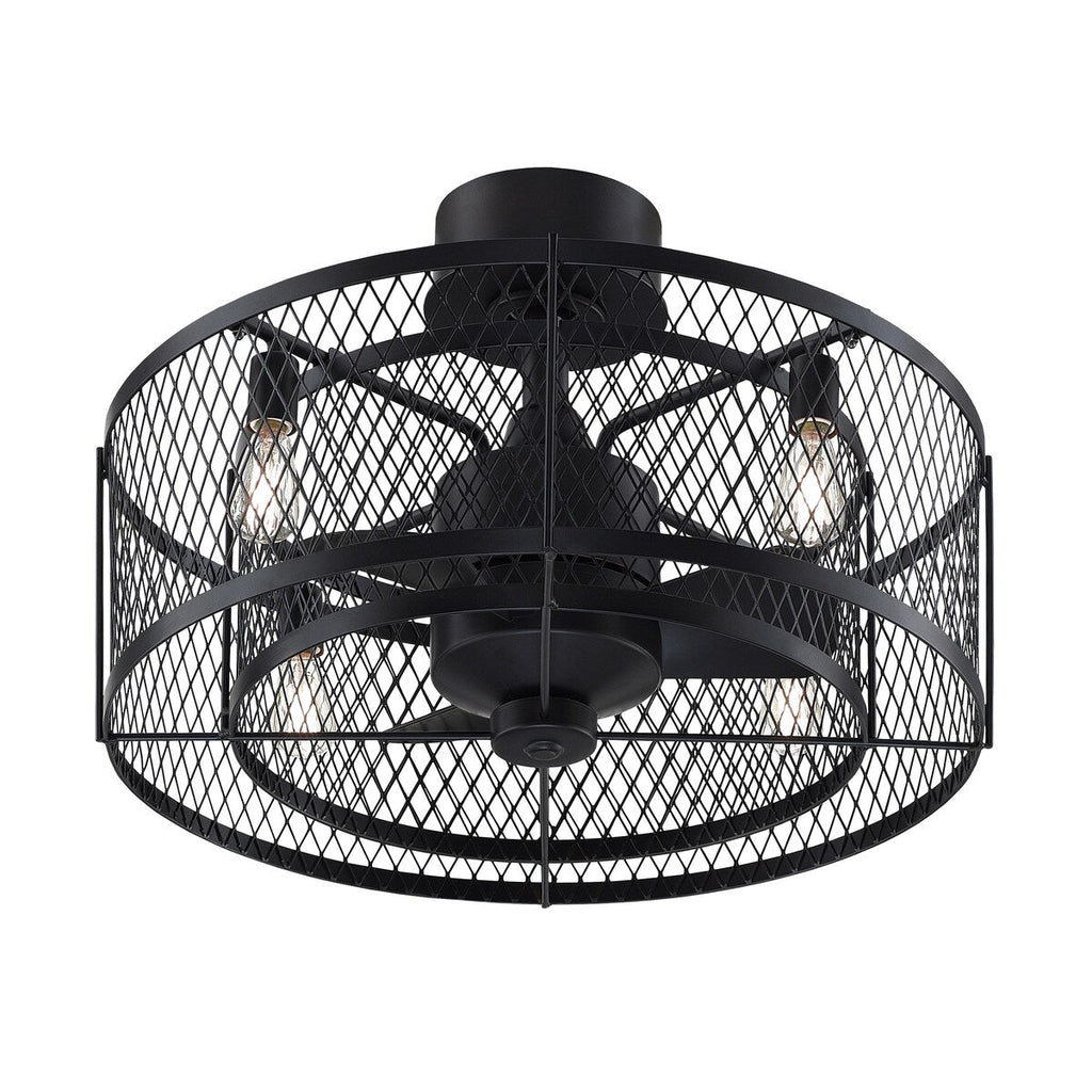 Ventilateur de plafond à 4 lumières en bronze vieilli Vintere de la collection Fanimation Studio