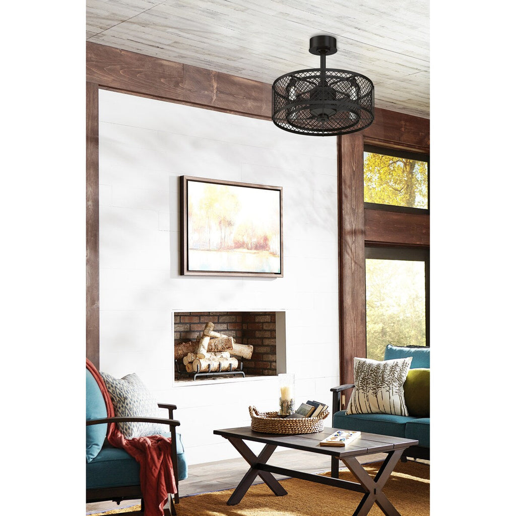 Ventilateur de plafond à 4 lumières en bronze vieilli Vintere de la collection Fanimation Studio