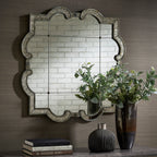 Miroir mural à panneaux argentés antiques Fantina par iNSPIRE Q Classic