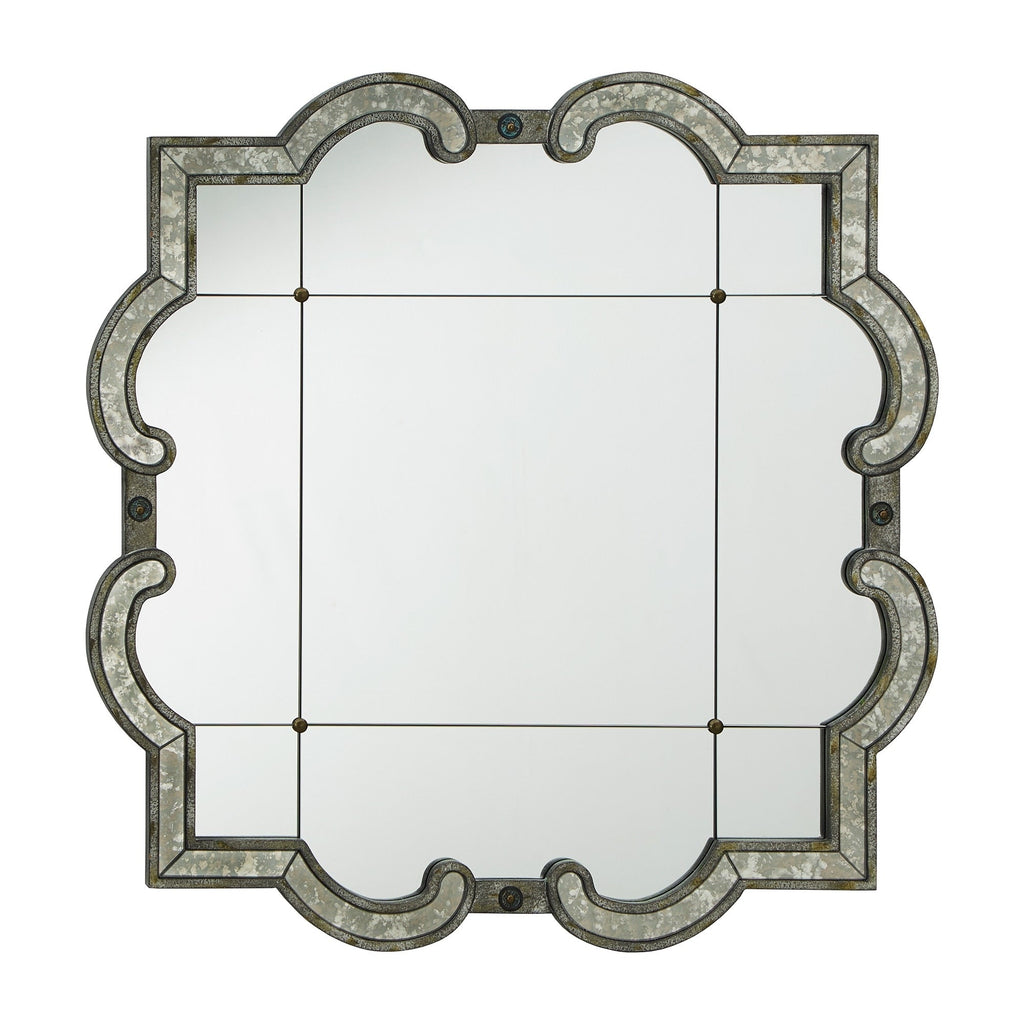Miroir mural à panneaux argentés antiques Fantina par iNSPIRE Q Classic
