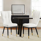 Lot de 2/4 chaises de salle à manger rembourrées en similicuir