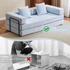 Canapé-lit convertible avec dossier coussiné en tissu chenille pour salon et chambre à coucher