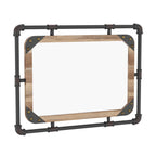 Miroir mural flottant en métal Revo Industrial de 31 pouces par Furniture of America