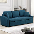 Canapé-lit sectionnel capitonné moderne Scarlett de Furniture of America, peu encombrant, avec porte-gobelets