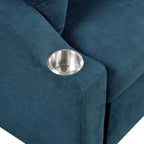 Canapé-lit sectionnel capitonné moderne Scarlett de Furniture of America, peu encombrant, avec porte-gobelets