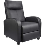 Canapé inclinable en cuir PU Furniwell avec siège et dossier rembourrés.