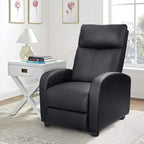 Canapé inclinable en cuir PU Furniwell avec siège et dossier rembourrés.