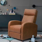 Canapé inclinable en cuir PU Furniwell avec siège et dossier rembourrés.