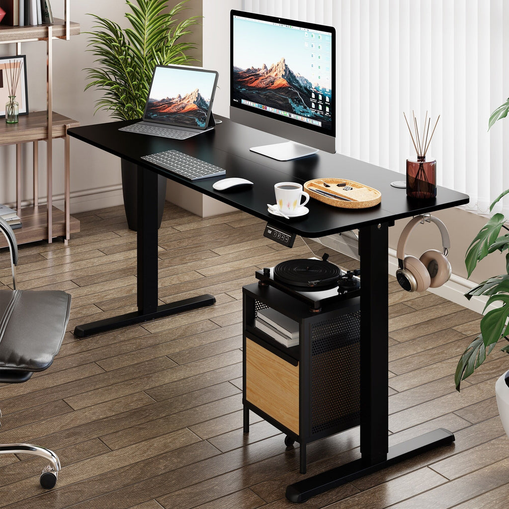 Bureau debout électrique réglable en hauteur Futzca, bureau assis-debout pour ordinateur avec panneau d'épissure