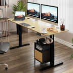 Bureau debout électrique réglable en hauteur Futzca, bureau assis-debout pour ordinateur avec panneau d'épissure