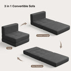 Fauteuil convertible 3 en 1, fauteuil rabattable, chaise longue rabattable et lit-lit