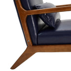 Fauteuil d'appoint moderne en cuir synthétique Glitzhome 30,75 po de hauteur, style milieu de siècle, avec coussin – 25,75 po de largeur x 33,75 po de profondeur x 30,75 po de hauteur