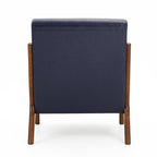 Fauteuil d'appoint moderne en cuir synthétique Glitzhome 30,75 po de hauteur, style milieu de siècle, avec coussin – 25,75 po de largeur x 33,75 po de profondeur x 30,75 po de hauteur