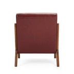 Fauteuil d'appoint moderne en cuir synthétique Glitzhome 30,75 po de hauteur, style milieu de siècle, avec coussin – 25,75 po de largeur x 33,75 po de profondeur x 30,75 po de hauteur