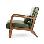 Fauteuil d'appoint moderne en cuir synthétique Glitzhome 30,75 po de hauteur, style milieu de siècle, avec coussin – 25,75 po de largeur x 33,75 po de profondeur x 30,75 po de hauteur