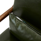 Fauteuil d'appoint moderne en cuir synthétique Glitzhome 30,75 po de hauteur, style milieu de siècle, avec coussin – 25,75 po de largeur x 33,75 po de profondeur x 30,75 po de hauteur