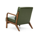 Fauteuil d'appoint moderne en cuir synthétique Glitzhome 30,75 po de hauteur, style milieu de siècle, avec coussin – 25,75 po de largeur x 33,75 po de profondeur x 30,75 po de hauteur
