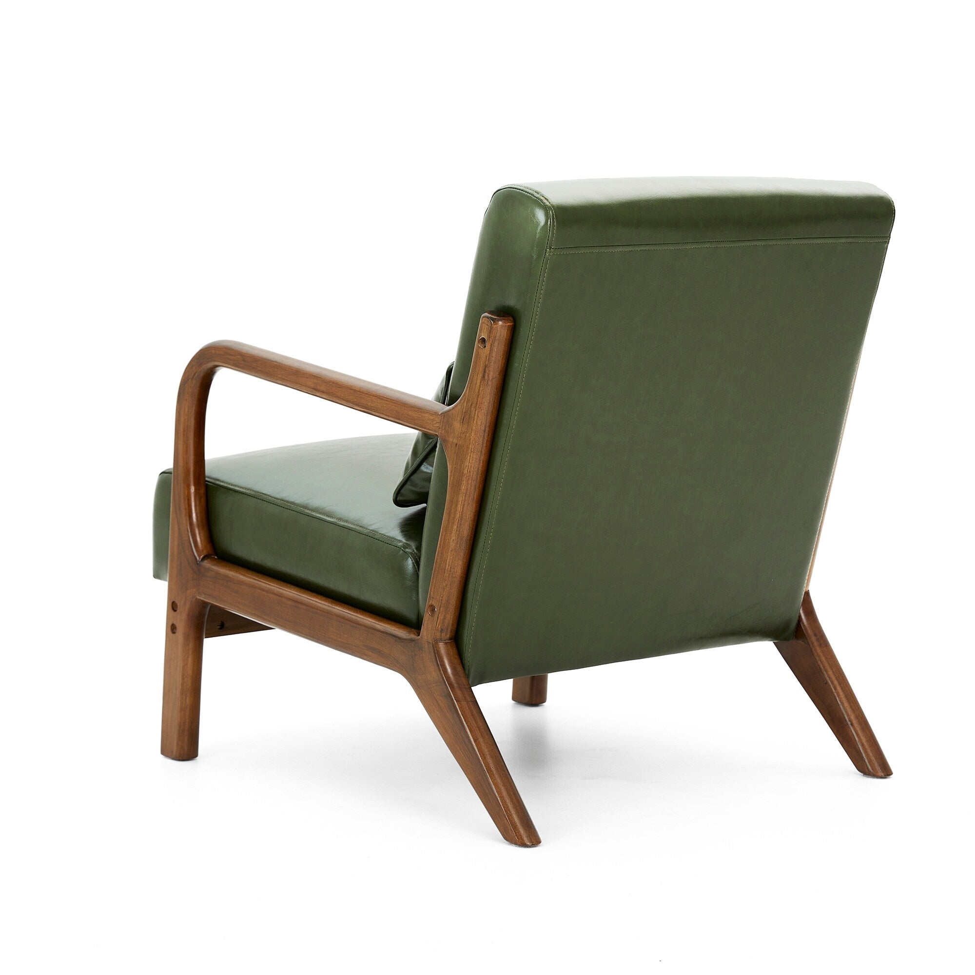 Fauteuil d'appoint moderne en cuir synthétique Glitzhome 30,75 po de hauteur, style milieu de siècle, avec coussin – 25,75 po de largeur x 33,75 po de profondeur x 30,75 po de hauteur