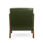 Fauteuil d'appoint moderne en cuir synthétique Glitzhome 30,75 po de hauteur, style milieu de siècle, avec coussin – 25,75 po de largeur x 33,75 po de profondeur x 30,75 po de hauteur