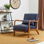Fauteuil d'appoint moderne en cuir synthétique Glitzhome 30,75 po de hauteur, style milieu de siècle, avec coussin – 25,75 po de largeur x 33,75 po de profondeur x 30,75 po de hauteur