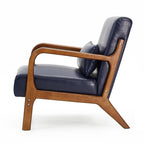 Fauteuil d'appoint moderne en cuir synthétique Glitzhome 30,75 po de hauteur, style milieu de siècle, avec coussin – 25,75 po de largeur x 33,75 po de profondeur x 30,75 po de hauteur