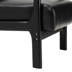 Fauteuil d'appoint moderne en cuir synthétique Glitzhome 30,75 po de hauteur, style milieu de siècle, avec coussin – 25,75 po de largeur x 33,75 po de profondeur x 30,75 po de hauteur