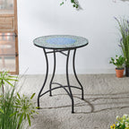 Ensemble de bistrot pliant d'extérieur en métal Glitzhome 3 pièces avec table et chaises