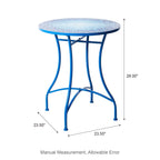 Ensemble de bistrot pliant d'extérieur en métal Glitzhome 3 pièces avec table et chaises