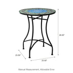 Ensemble de bistrot pliant d'extérieur en métal Glitzhome 3 pièces avec table et chaises