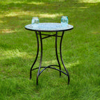 Ensemble de bistrot pliant d'extérieur en métal Glitzhome 3 pièces avec table et chaises
