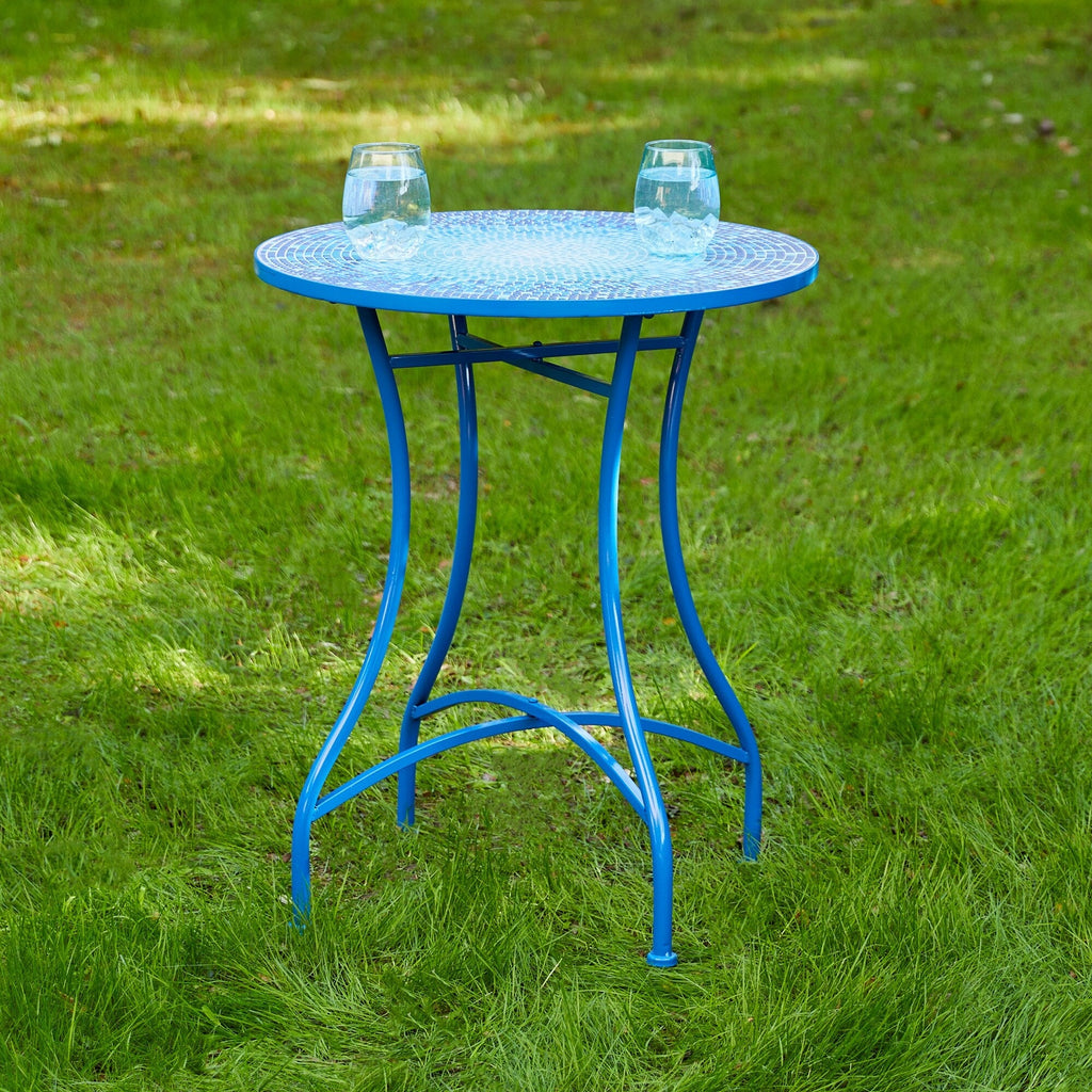 Ensemble de bistrot pliant d'extérieur en métal Glitzhome 3 pièces avec table et chaises
