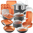 Batterie de cuisine et ustensiles de cuisson Gotham Steel Pro anodisé dur 20 pièces