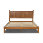 Lit plateforme en bois massif de style shaker avec meubles en bois de grain