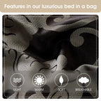 Ensemble de couette 9 pièces Nanshing Brie en jacquard floral