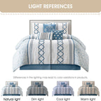 Ensemble de couette brodée bohème Nanshing Trina 15 pièces