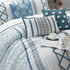 Ensemble de couette brodée bohème Nanshing Trina 15 pièces