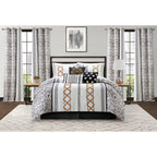 Ensemble de couette brodée bohème Nanshing Trina 15 pièces