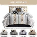Ensemble de couette brodée bohème Nanshing Trina 15 pièces