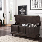 Banc de rangement Granger avec coussin d'assise en lin par iNSPIRE Q Classic