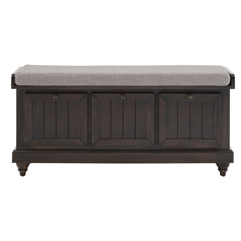 Banc de rangement Granger avec coussin d'assise en lin par iNSPIRE Q Classic