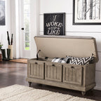 Banc de rangement Granger avec coussin d'assise en lin par iNSPIRE Q Classic