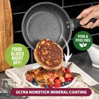 Batterie de cuisine antiadhésive anodisée dure Granitestone Pro Premier 13 pièces