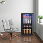 Réfrigérateur à boissons Gymax 120 canettes Mini refroidisseur de boissons pour bière, vin, soda