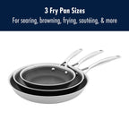Ensemble de 3 poêles à frire HENCKELS Paradigm avec spatule et cuillère de service en prime - 5 pièces