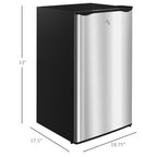 Mini-réfrigérateur HOMCOM de 3,2 pi³ avec congélateur, réfrigérateur compact à une porte avec thermostat réglable