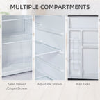 Mini-réfrigérateur HOMCOM de 3,2 pi³ avec congélateur, réfrigérateur compact à une porte avec thermostat réglable