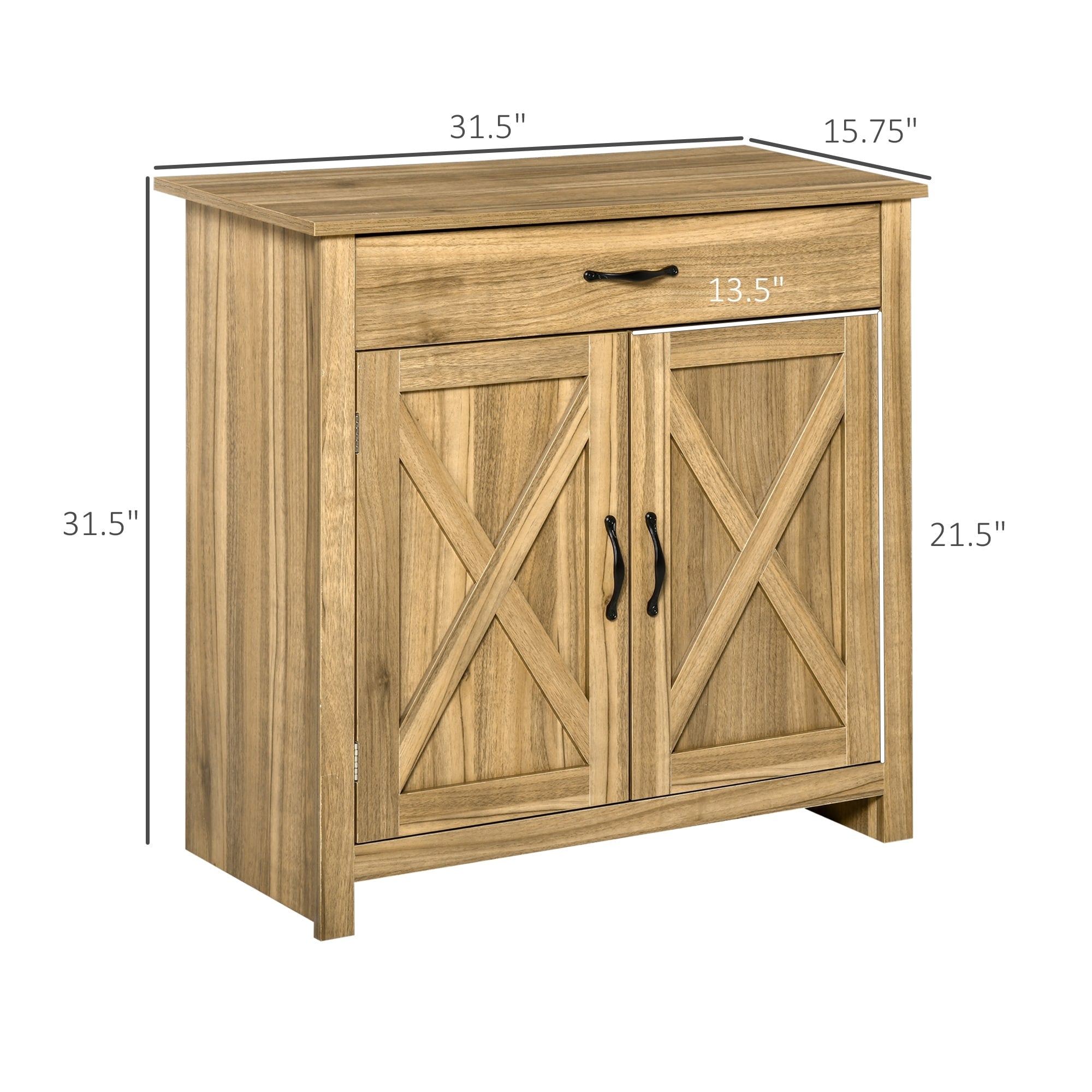 Buffet style grange HOMCOM 32, meuble de rangement buffet, bar à café pour salon ou entrée